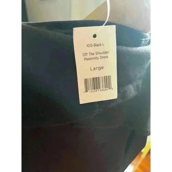 NWT Stowaway Collection Maternity Dress Off The Shoulder Cocktail Size Large - Picture 5 of 6